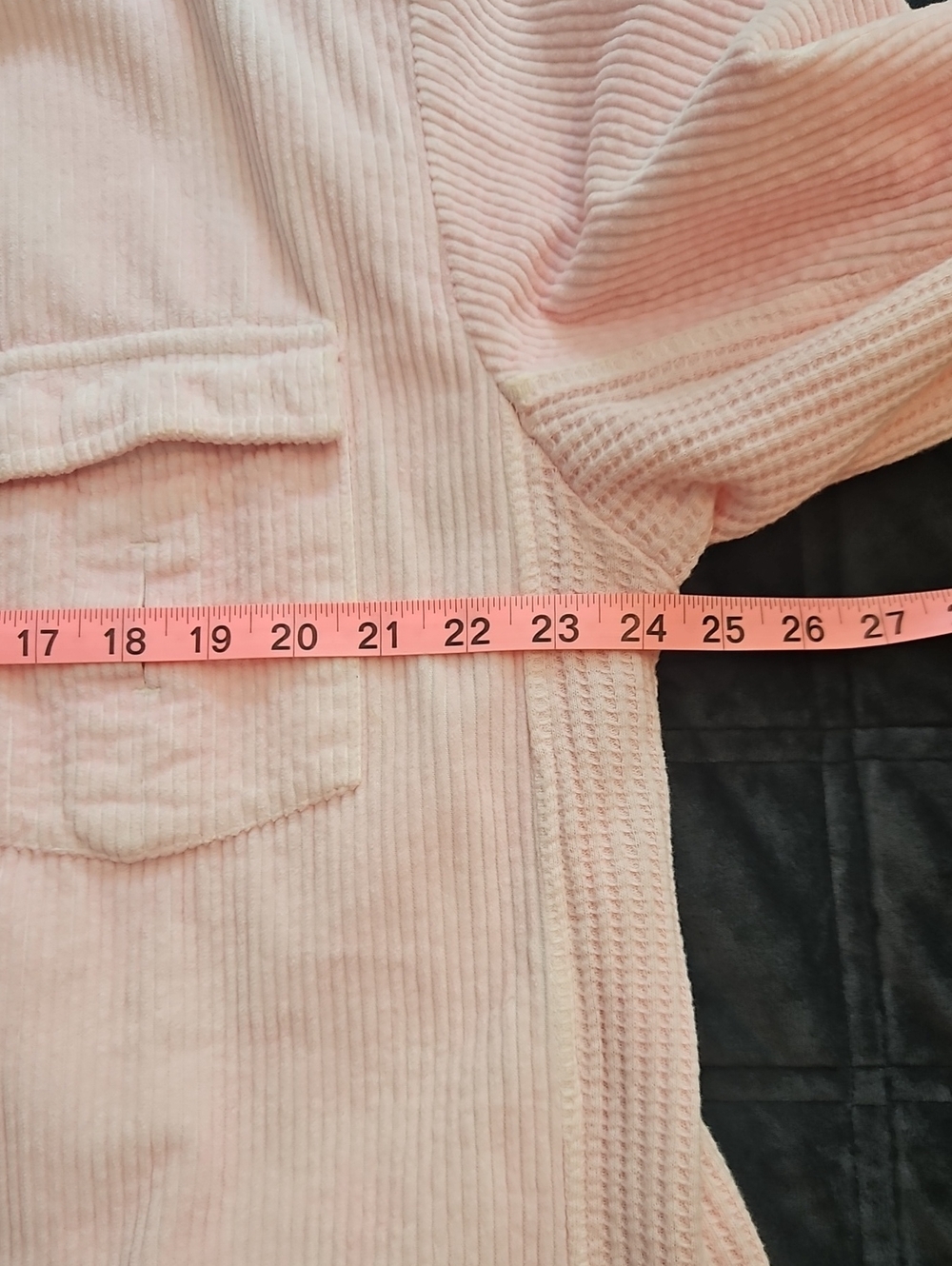 We The Free Dawn Break Floral Corduroy Shacket Pink & Butter Custom Dyed, M - Picture 12 of 14